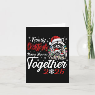 Raccoon Family Christmas Making Memories Together Card