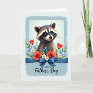 Raccoon First Fathers Day Card