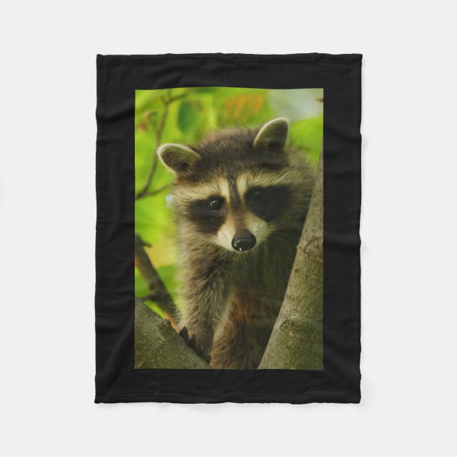 raccoon fleece blanket (Front)