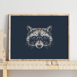 Raccoon | Forest Animal Raccoon Wall Print