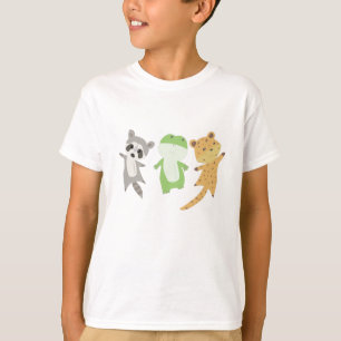 Raccoon Frog Leopard Animal Lovers Animals T-Shirt