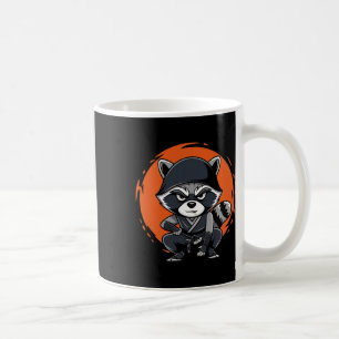 Raccoon Funny Karate Design Costume Animals Coffee Mug