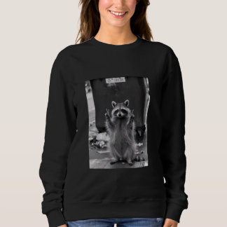 Raccoon Funny Raccoon Selfie Dumpster Trashcan Sweatshirt