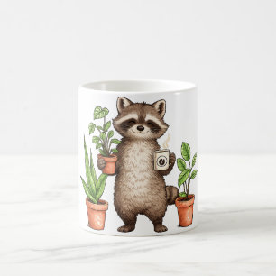 Raccoon Gardening - Powered by Plants & Coffee Mug