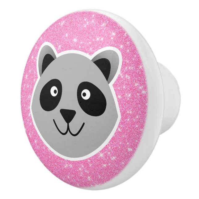 Raccoon Glitter Ceramic Knob (Right)