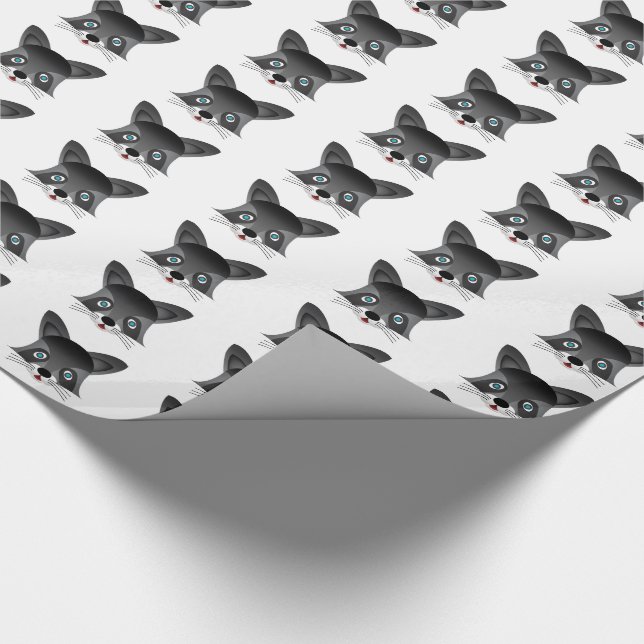 Raccoon - Glossy Wrapping Paper, 30" x 15' Wrapping Paper (Corner)