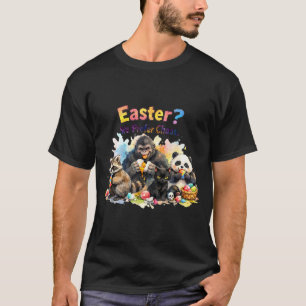 Raccoon gorilla panda cat easter egg humour  T-Shirt