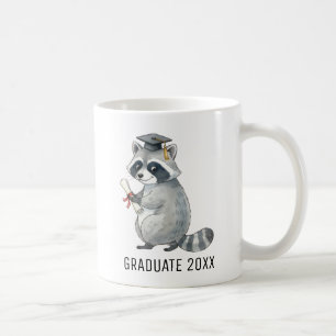 Raccoon Graduation Personalized Coffee Mug
