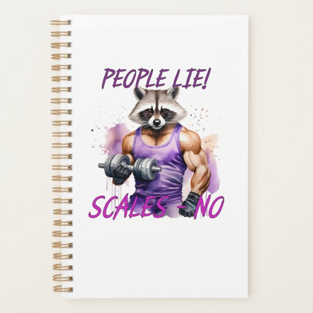raccoon, gym big guy planner (Front)
