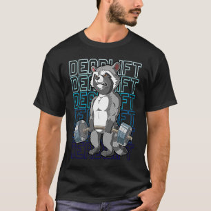 Raccoon Gym Weight Training Deadlift T-Shirt