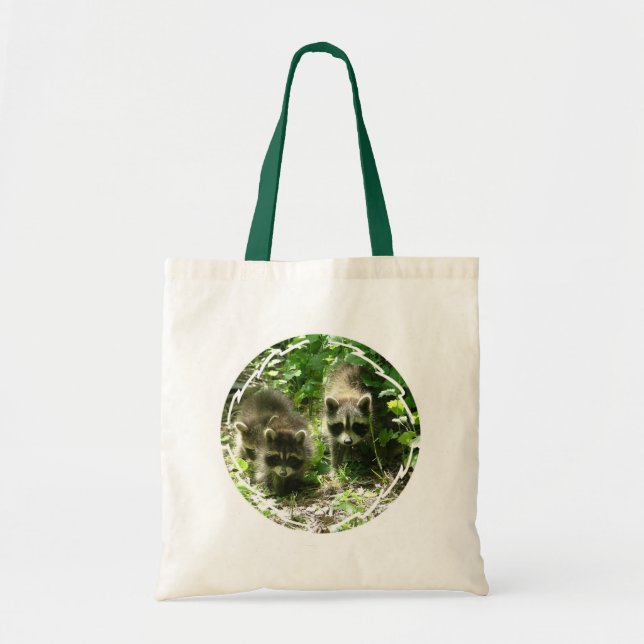 Raccoon Habitat Small Canvas Bag (Front)