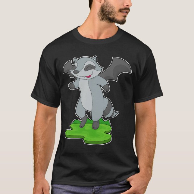 Raccoon Halloween Vampire T-Shirt (Front)