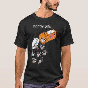 Raccoon Happy Pills Vintage Opossum T-Shirt