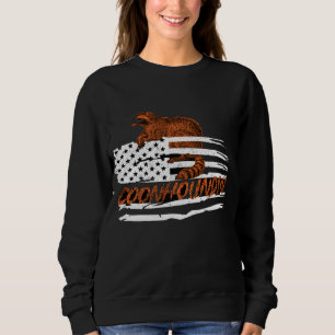 Raccoon Hunting Coon Houndin Vinatage Hunting Gear Sweatshirt