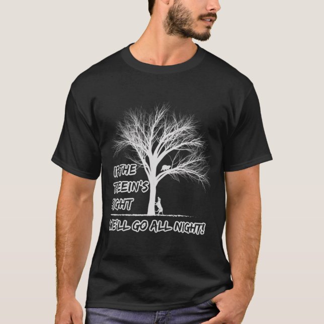 Raccoon Hunting Coon Treeing Raccoon Gifts T-Shirt (Front)