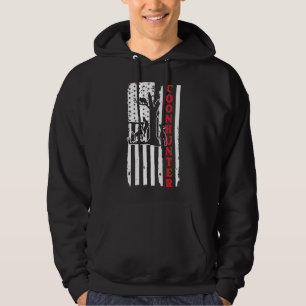 Raccoon Hunting Season USA Flag Coon Hunter Hoodie