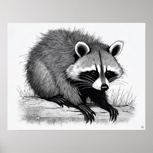 Raccoon - Impression d'art d'archives