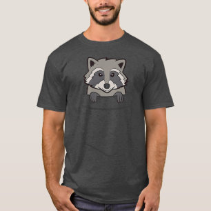 Raccoon In a Pocket Cute Pocket Raccoon  T-Shirt