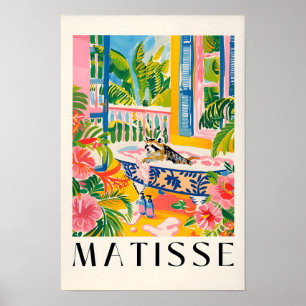 Raccoon In Bathtub Art Print, Pink Maximalist Art, Poster