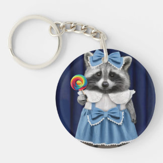 Raccoon in Blue Dress