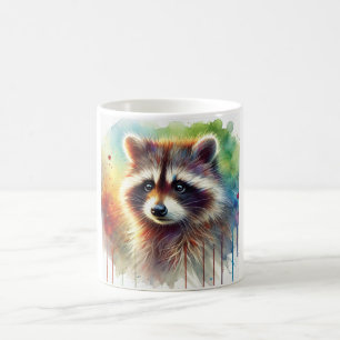 Raccoon in Light and Color 200824AREF133 - Waterco Coffee Mug