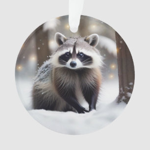 Raccoon In Magical Forest Ornament