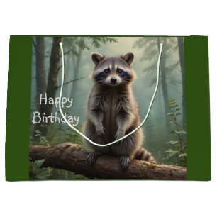 Raccoon in the Forest Large Gift Bag