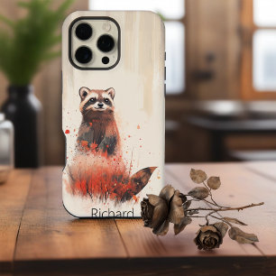 Raccoon In The Woods iPhone 16 Pro Max Case