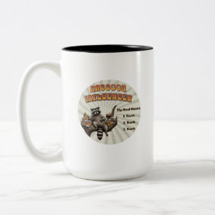 Raccoon Influencer Must Haves Two-Tone Coffee Mug