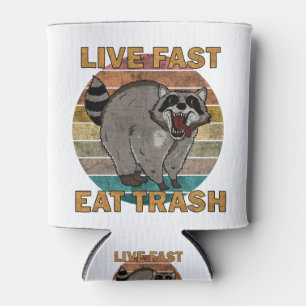 Raccoon - Live Fast Eat Trash Can Cooler