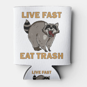 Raccoon - Live Fast Eat Trash Can Cooler