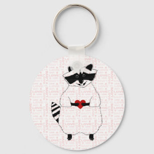 Raccoon Love Keychain