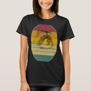 Raccoon Lover Animal Lover Retro Sunset  Style Vin T-Shirt