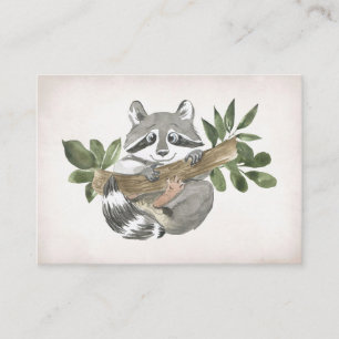 Raccoon Lover Baby Raccoon Nursery Art Business Card