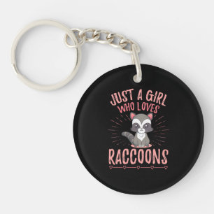 Raccoon Lover Just A Girl Who Loves Raccoon Keychain