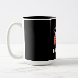 Raccoon Lover Live Fast Eat Trash Two-Tone Coffee Mug