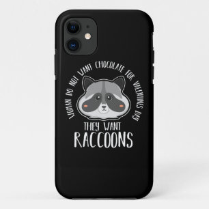 Raccoon Lover Raccoon For Valentines Day iPhone 11 Case