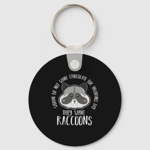 Raccoon Lover Raccoon For Valentines Day Keychain