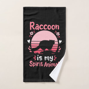 Raccoon Lover Raccoon Is My Spirit Animal Hand Towel