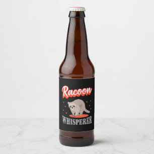 Raccoon Lover Raccoon Whisperer Beer Bottle Label