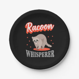 Raccoon Lover Raccoon Whisperer Paper Plate