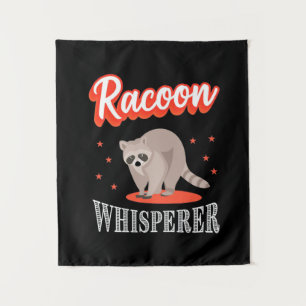 Raccoon Lover Raccoon Whisperer Tapestry