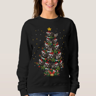 Raccoon Lover Xmas Gift Raccoon Christmas Tree Sweatshirt