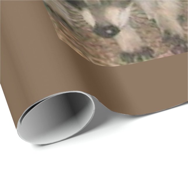Raccoon Matte Wrapping Paper (Roll Corner)