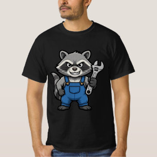Raccoon Mechanic - Trash Panda Garage Wrench Tee