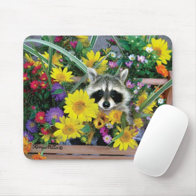 Raccoon  mouse pad (With Mouse)
