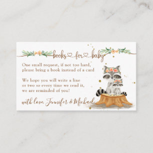 Raccoon New Mommy Books for Baby Enclosure Card