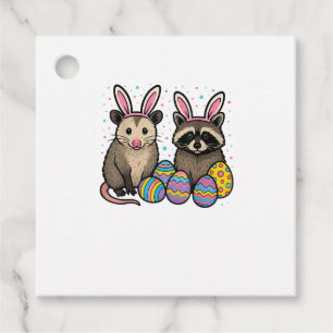 Raccoon Opossum Easter T-Shirt_1 Favour Tags