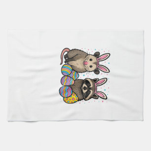 Raccoon Opossum Easter T-Shirt_1 Kitchen Towel