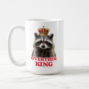 Raccoon Overthinking King Coffee Mug